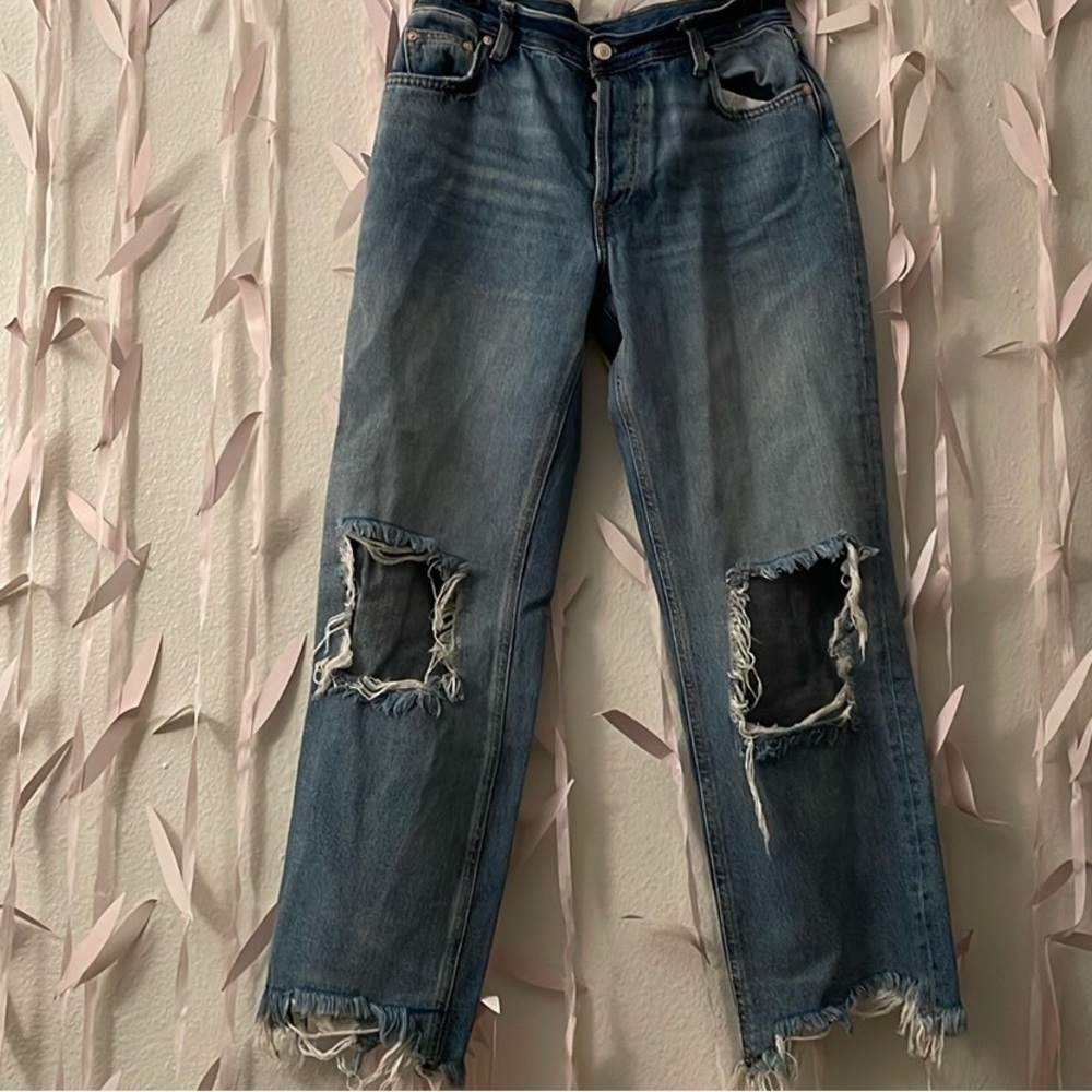 Free People Maggie Mid-Rise Straight Jeans